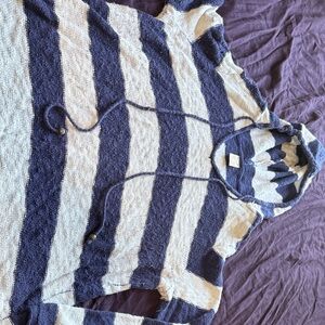 Faded Glory Blue and White Striped Sweater
